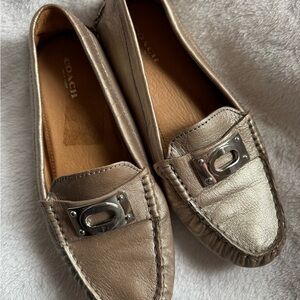 Coach Napoleon Women's Metallic Loafers Sz 7B